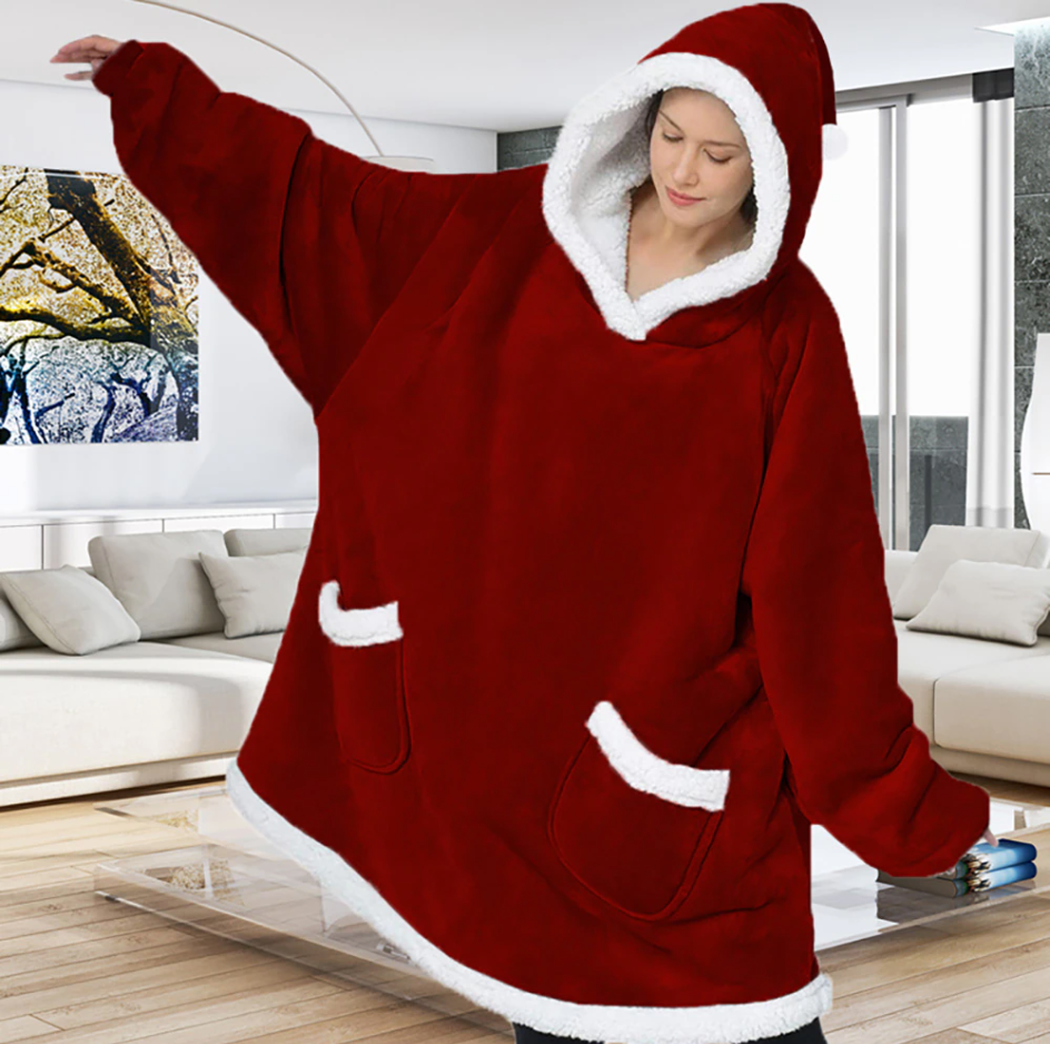 超快適なリラックス用の巨大フリースパーカー