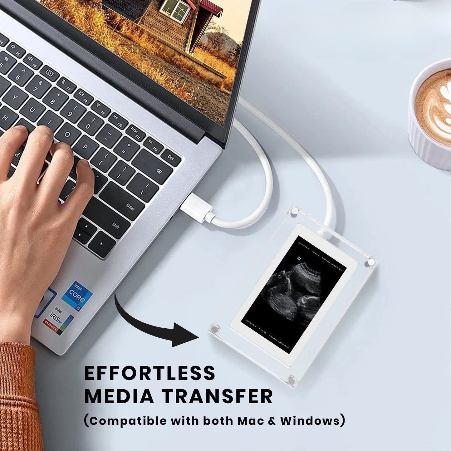 Lysende digital ramme til uforglemmelige minder