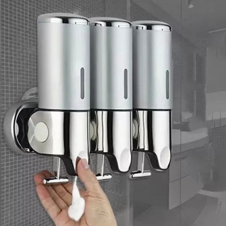 Vegghengt 2-i-1 dispenser for et ryddig bad 