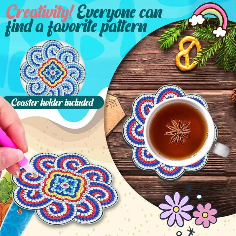 DIY strassilla varustettu coasters-setti 
