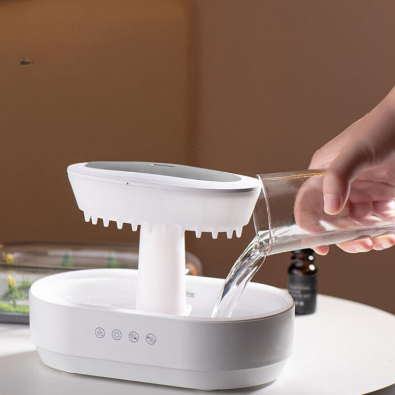 Diffuseur Effet Pluie - Son, Brume & Lumière d'Ambiance