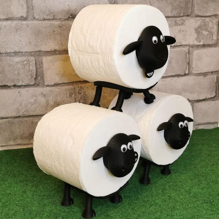 Soporte de papel higiénico en forma de oveja 