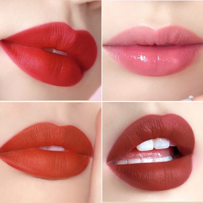 Rouges à lèvres mats dans coffret sac à main chic