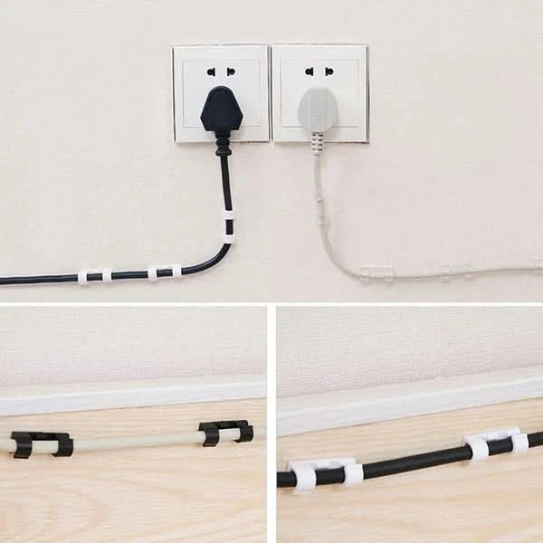Fijaciones rápidas y discretas para cables y hilos (x20) 