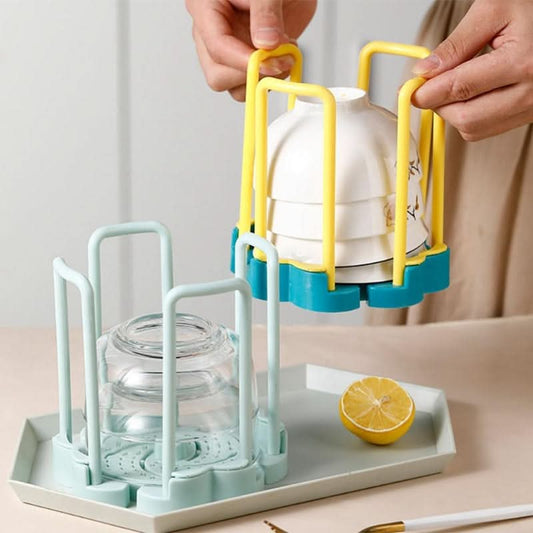 Soporte de escurridor ajustable para cuencos bien ordenados 