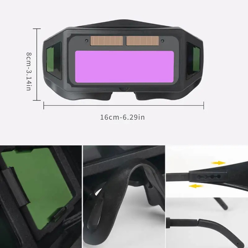Solar auto-darkening welding goggles 