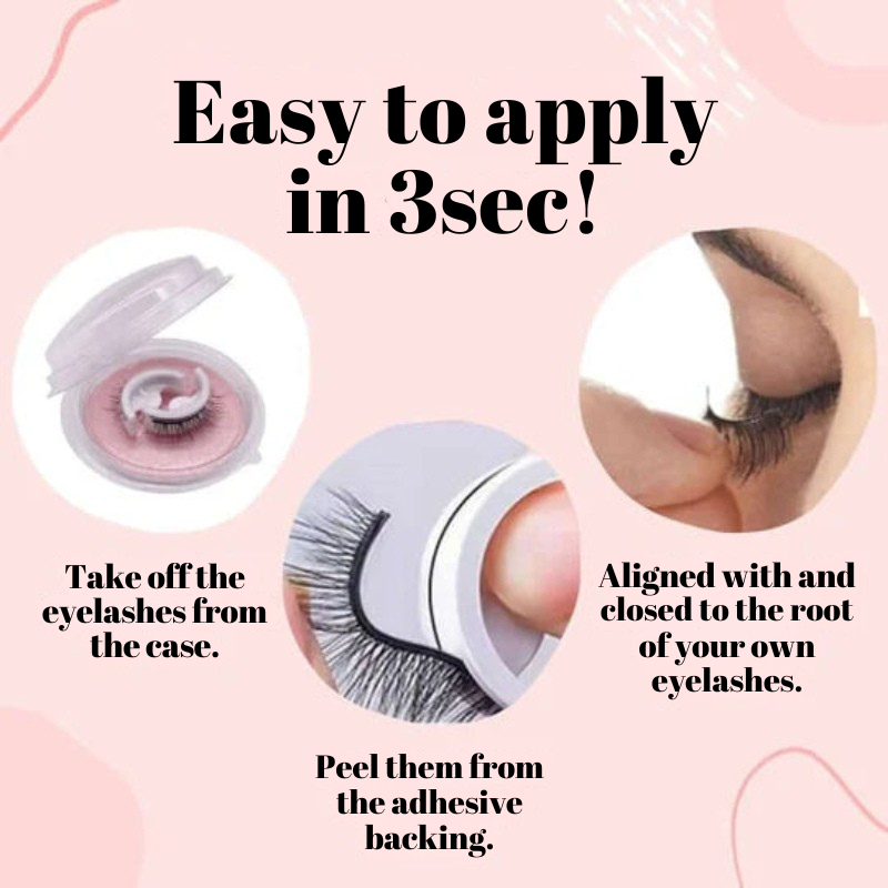 Faux cils auto-adhésifs pour pose rapide