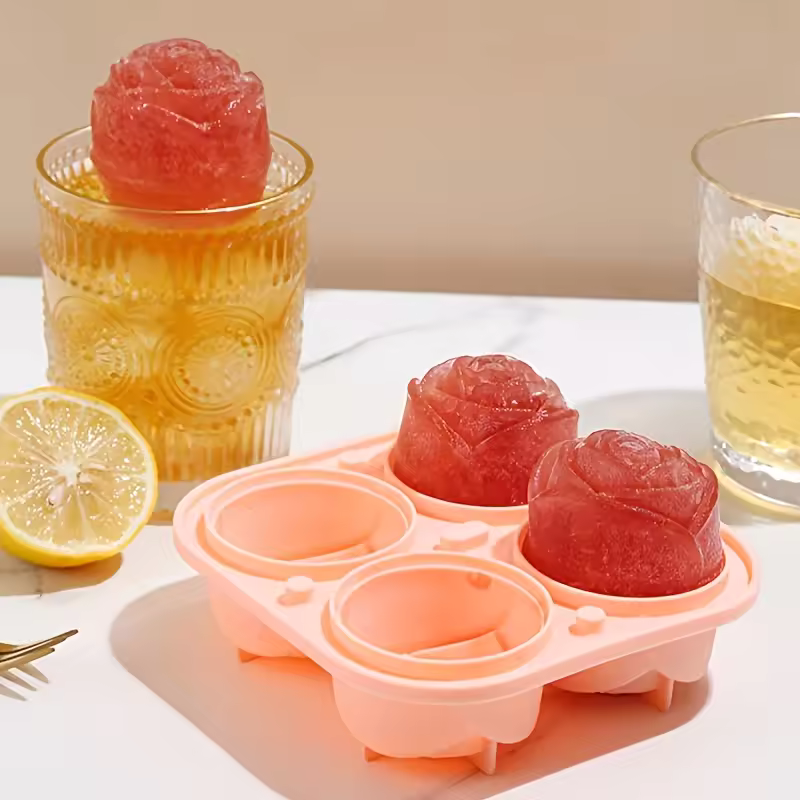 Tavă pentru cuburi de gheață - stil floare pentru cocktailuri rafinate 