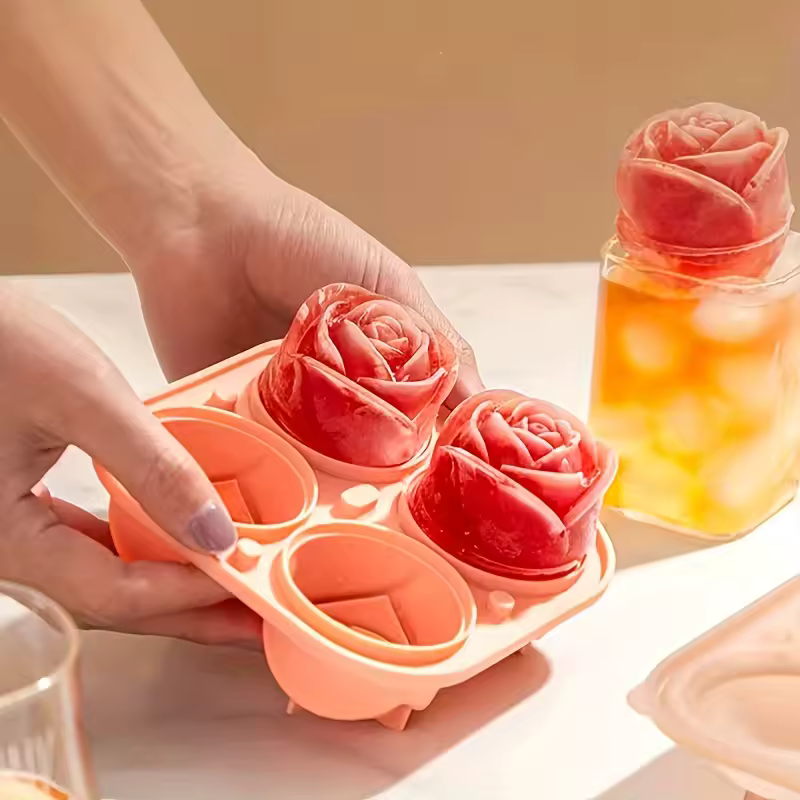 Tavă pentru cuburi de gheață - stil floare pentru cocktailuri rafinate 