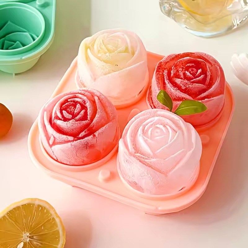 Tavă pentru cuburi de gheață - stil floare pentru cocktailuri rafinate 