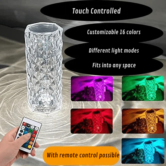 Kristallityylinen LED-koristelu lampu 