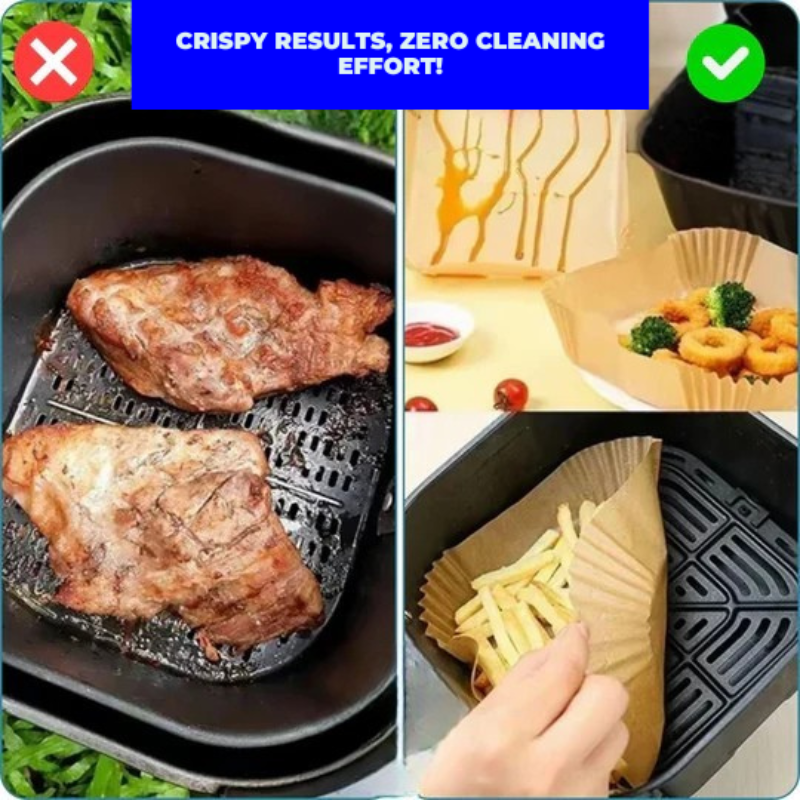 Papeles de cocina prácticos para freidora de aire – Limpieza y ahorro de tiempo 