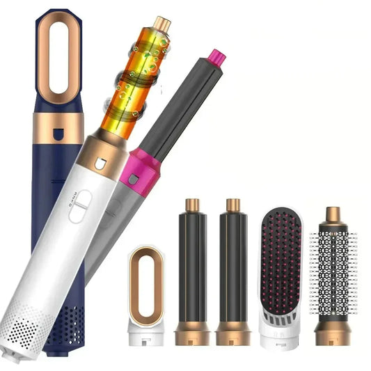 قم بتصفيف الشعر، فرده وتجفيفه بجهاز واحد 5 في 1 