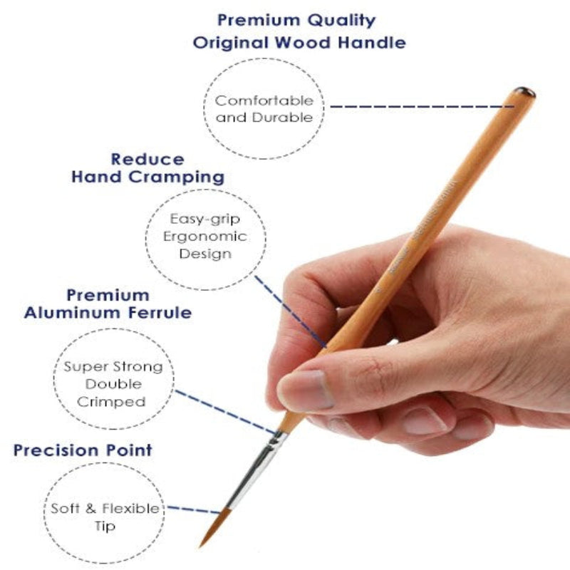 Pensule precise pentru detalii fine și perfecte (x11) 