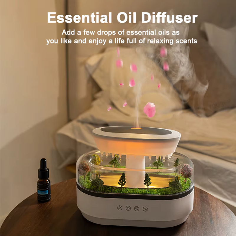 Regen-effect diffuser - geluid, nevel & sfeerverlichting 