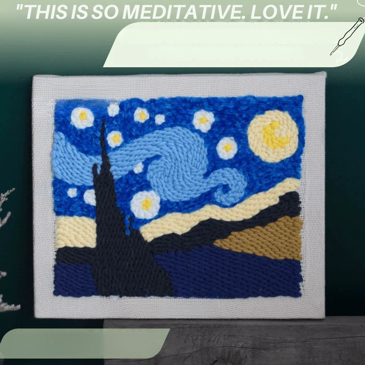 Punch needle broderi sæt 