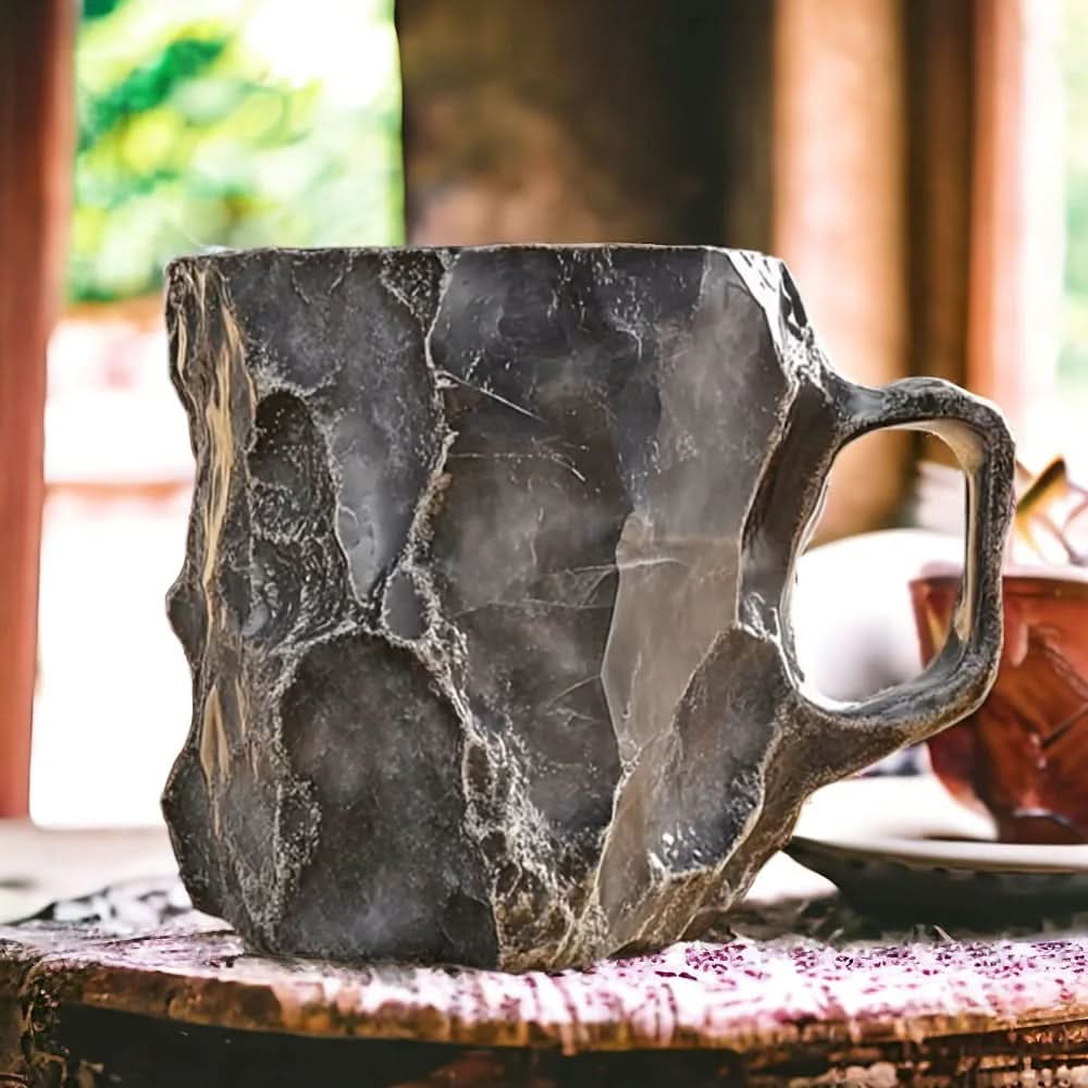 Taza de café de cristal mineral – Elegancia natural 
