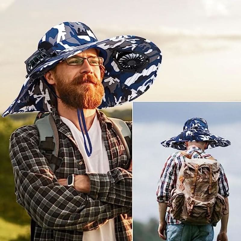Sombrero con ventilador solar integrado 